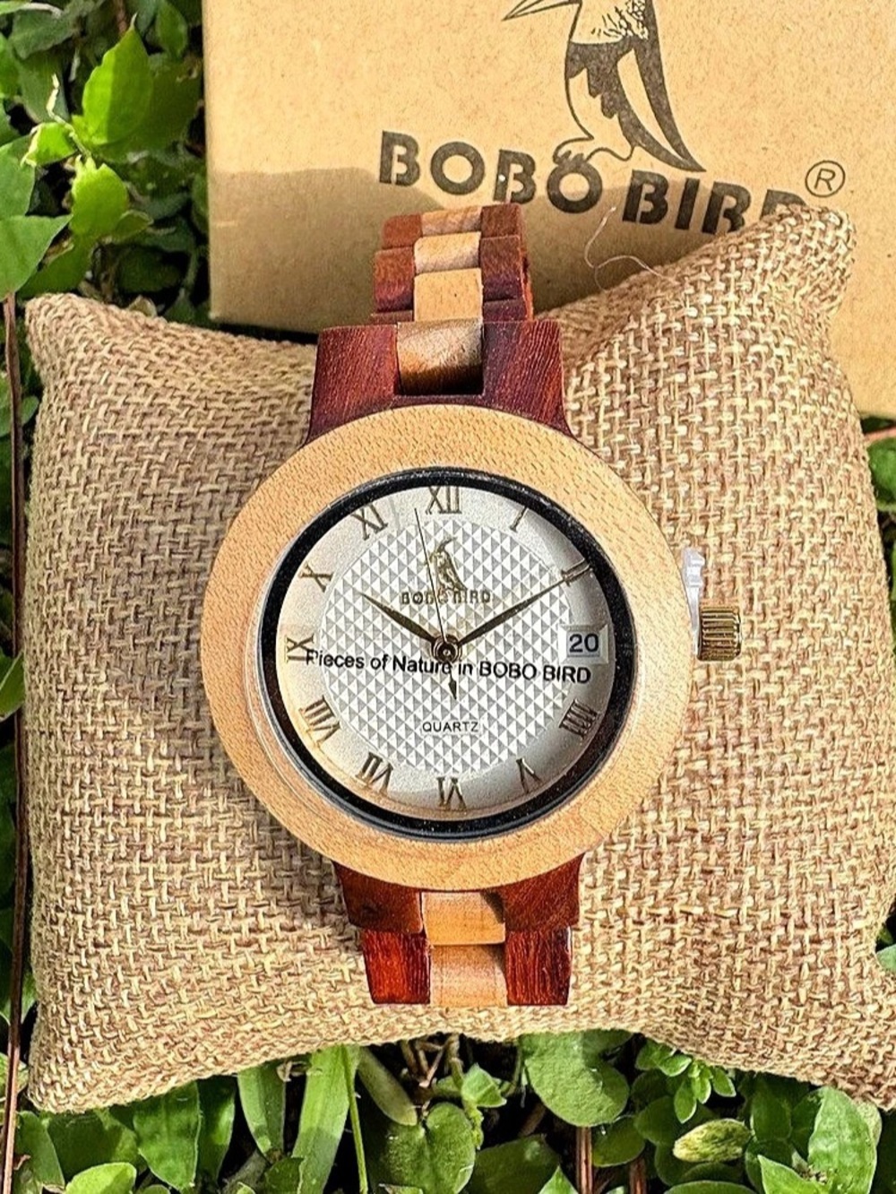 BOBO BIRD Wooden Quartz Watch Pieces of Nature Brown & Gold